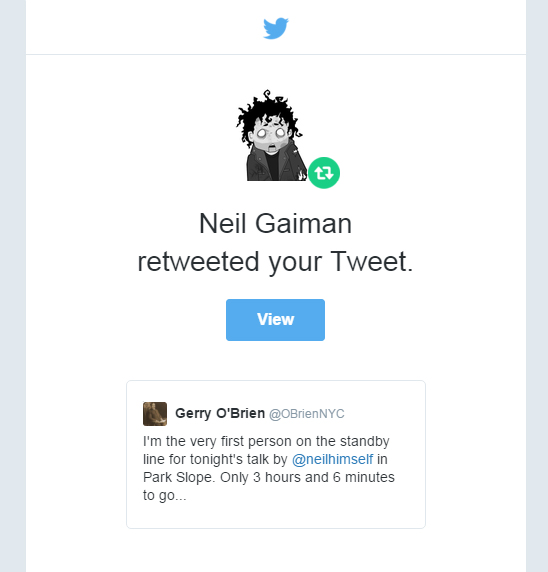Neil Gaiman Retweet